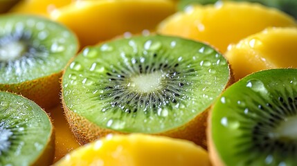 Vibrant Close Up of a Fresh Bunch of Juicy Colorful Fruits Displaying a Rich Array of Textures and Natural Beauty Captured in a Bright and Cheerful Setting Perfect for Healthy Living