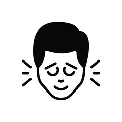 Black solid icon for calm