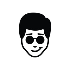 Black solid icon for confident