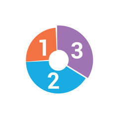 vector illustration of achievement pie chart design.
