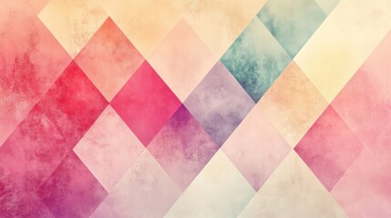 Fototapeta premium Abstract Pastel Diamond Pattern Background Design