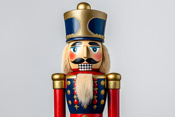 Traditional Wood Nutcracker Soldier in Vibrant Colors with Intricate Detailing and Nostalgic Charm