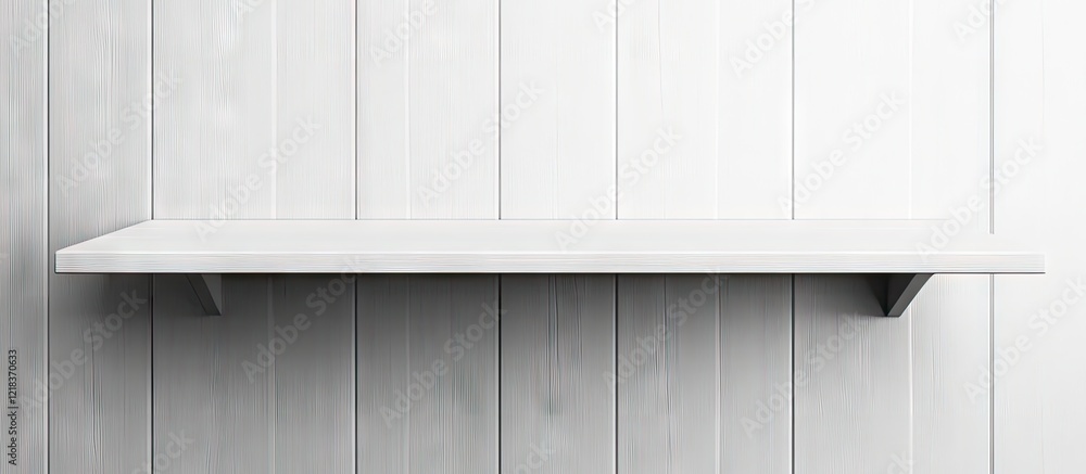 Leinwandbilder minimalist white wooden tabletop against a white wall creating a clean aesthetic ideal for product d