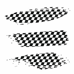 Checkered grunge textures set vector illustration (1)