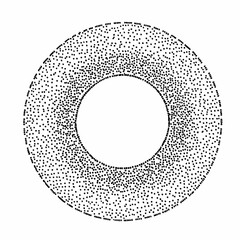 Dotwork Donut Banner vector illustration (1)