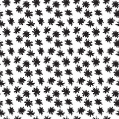black and white seamless patterns with marker and ink in minimalist Scandinavian style