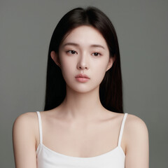 Naklejka premium Elegant portraits showcasing radiant and flawless skin, emphasizing natural beauty and the importance of skincare. Perfect for beauty campaigns and skincare promotions.