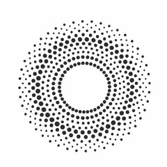 Halftone dots circle. Vector illustration. Halftone dotted (1)