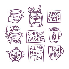 Charming Tea Quotes with beautiful Illustrations designed for Tea Lovers everywhere