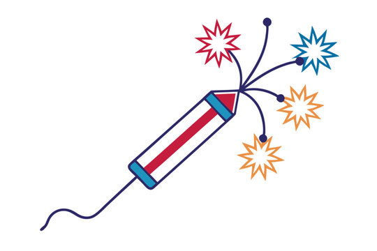 Independence Day Firework Celebration Vector Design
