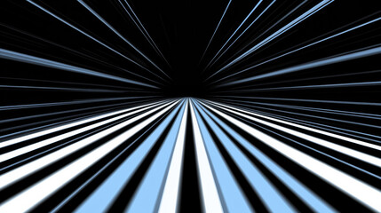 Obraz premium Dynamic light streaks in dark tunnel