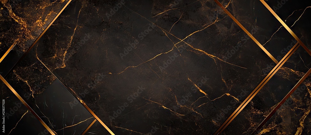 Poster elegant abstract background showcasing intricate patterns of brown, gold, and black marble with shim