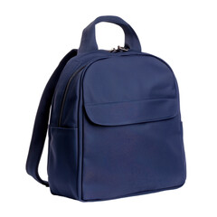 Navy Blue Bag Isolated on White Background Side View