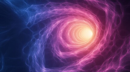 Obraz premium Abstract swirling energy tunnel of purple and blue light