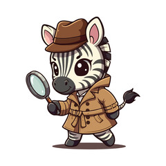 Cute Zebra Standing Cartoon Vector Icon Illustration. Animal Nature Icon Concept Isolated Premium illustration vector illustration