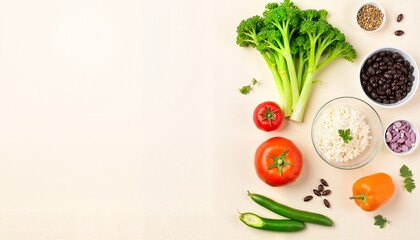 Vibrant fruits and vegetables arranged for Health Day celebration, wellness