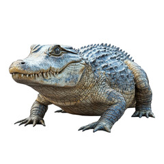 Fototapeta premium Powerful Alligator Closeup Isolated Black Background
