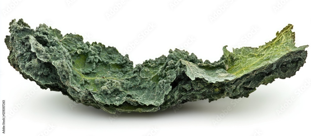 Poster isolated green nettle leaf on a white background emphasizing its distinct textures and vibrant detai