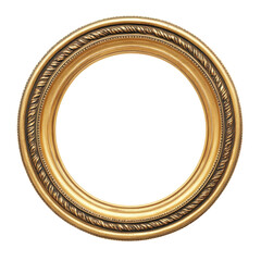 Obraz premium Antique Gold Frame Mockup on transparent background.