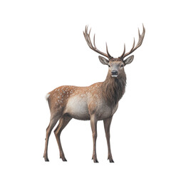 Majestic Fallow Deer Buck on Black Background Wildlife Animal Portrait