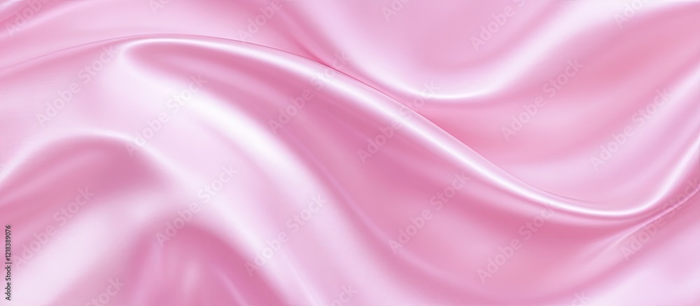 Poster smooth pink satin texture with soft waves and elegant sheen, ideal for adding luxury to design proje