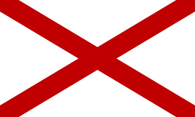 Obraz premium High detailed flag of Saint Patrick. National Saint Patrick flag. 3D illustration.