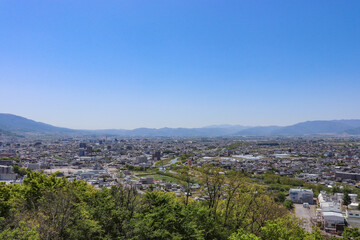 Fototapeta premium 松本盆地（長野県松本市）