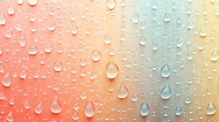 Water droplets on a gradient colored surface