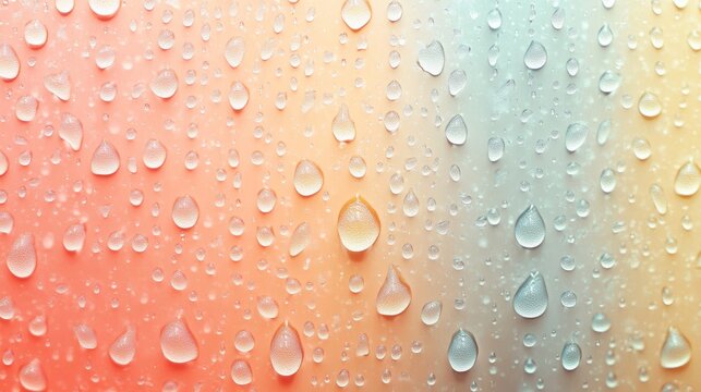 Water droplets on a gradient colored surface