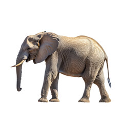 Obraz premium African Elephant Walking Majestically Against Black Background