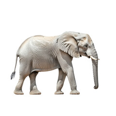 Fototapeta premium Majestic African Elephant Isolated on Black Background