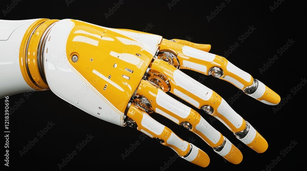 Poster exploring innovative robotic joint micromotion technology in -tech lab environment closeup view of p