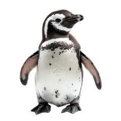 Fototapeta premium Penguin on White Background on transparent background.