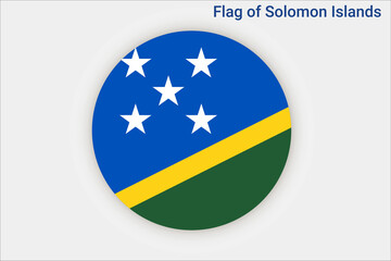 High detailed flag of Solomon Islands. National Solomon Islands flag. Oceania. 3D illustration.