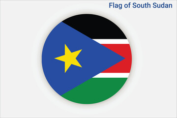 High detailed flag of South Sudan. National South Sudan flag. Africa. 3D illustration.