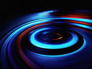 Blue spectrum lights with black background. ai