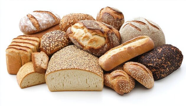 Real Bread Week Assorted artisan breads collection for bakery and culinary design