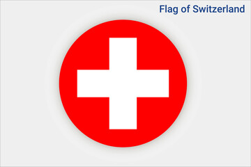 High detailed flag of Switzerland. National Switzerland flag. Europe. 3D illustration.