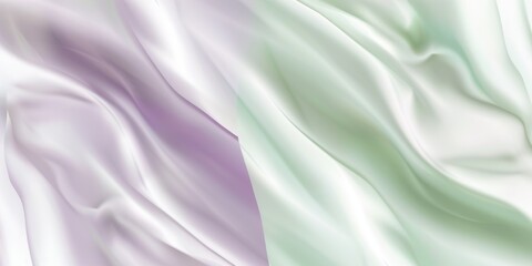 Obraz premium Soft pastel silk fabric with elegant lilac and mint waves