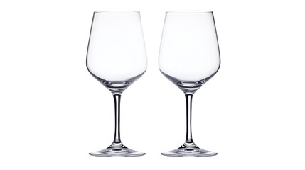 Two glasses on transparent background