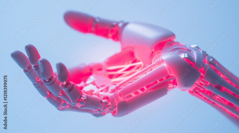 Poster innovative robotic joint with micromotion capabilities laboratory closeup sleek design futuristic en
