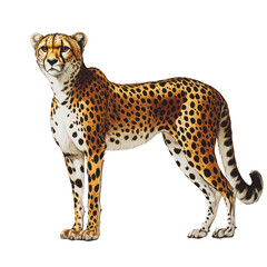 Majestic Cheetah Wild Cat Black Background