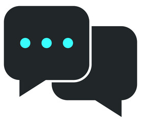 Chat icon vector illustration isolated on white background.