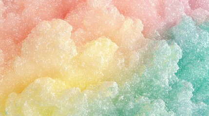 Obraz premium Pastel Rainbow Sugar Scrub: A Textured Delight