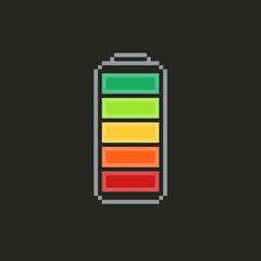 battery icon in pixel art style