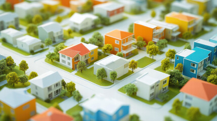 住宅街の模型