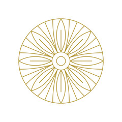 circle gold art deco element