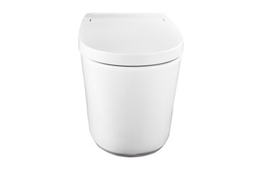 White smart toilet with white background