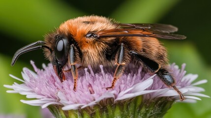 Close-up of a bee on a flower. (3)