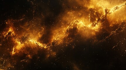 Fiery Nebula in Deep Space.
